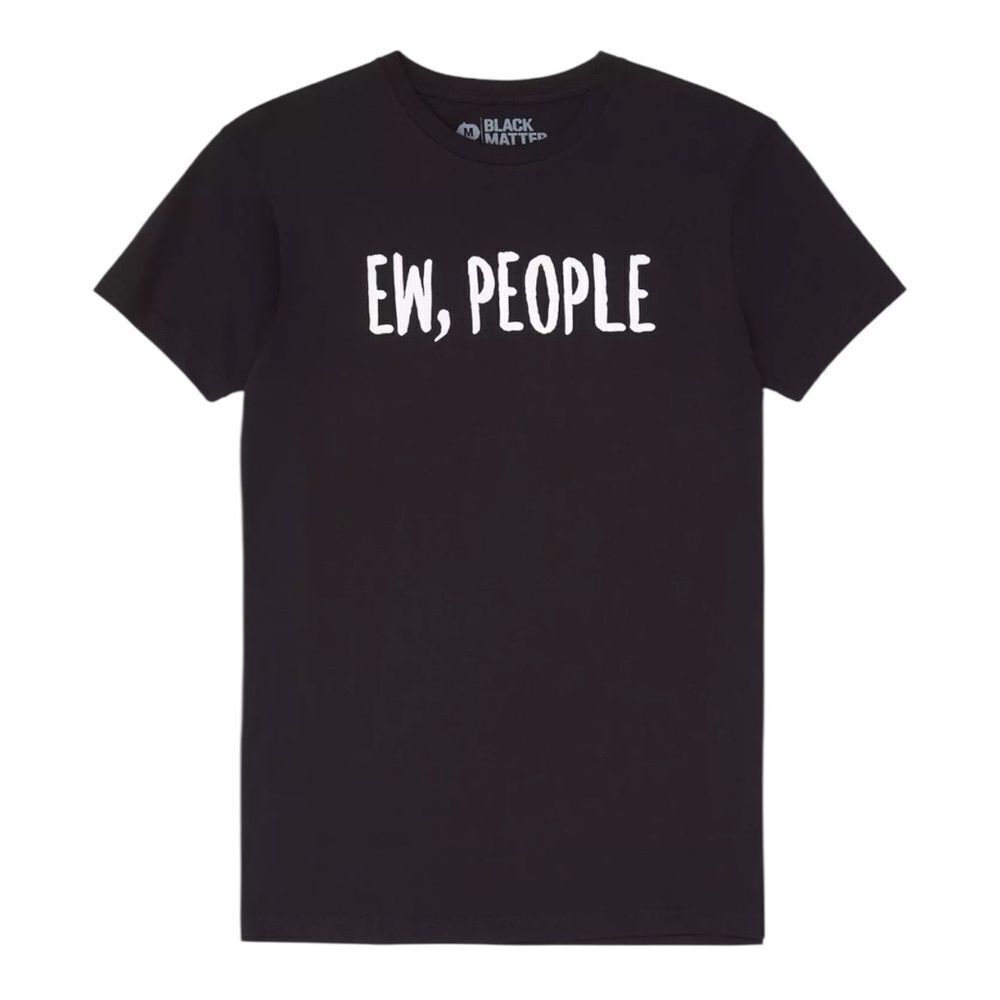 Hot Topic Ew, People Black T-Shirt Unisex Cotton Small EUC